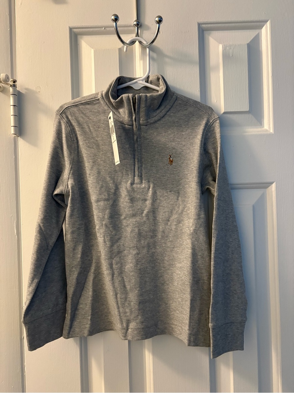 Grey Quarter-Zip Boys Sweater